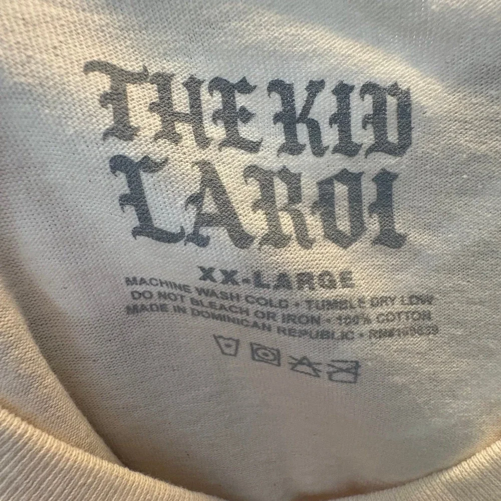 The Kid LAROI Official Graphic T-Shirt Cream‎ Beige - Size XXL Rare Tour Merch